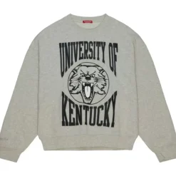 Apparel Mitchell & Ness Hoodies & Sweatshirts-Women'S Logo Lightweight Crew 3.0 University Of Kentucky