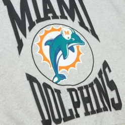 Apparel Mitchell & Ness Hoodies & Sweatshirts-Women'S Logo Lightweight Crew 3.0 Miami Dolphins