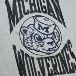 Apparel Mitchell & Ness Hoodies & Sweatshirts-Women'S Logo Lightweight Crew 3.0 University Of Michigan