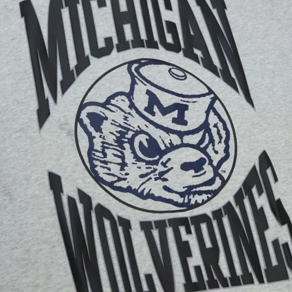 Apparel Mitchell & Ness Hoodies & Sweatshirts-Women'S Logo Lightweight Crew 3.0 University Of Michigan