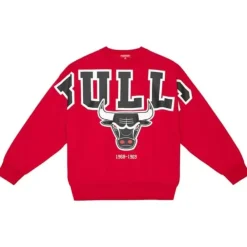 Apparel Mitchell & Ness Hoodies & Sweatshirts-Womens Logo Lightweight Fleece Chicago Bulls