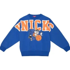 Apparel Mitchell & Ness Hoodies & Sweatshirts-Womens Logo Lightweight Fleece New York Knicks