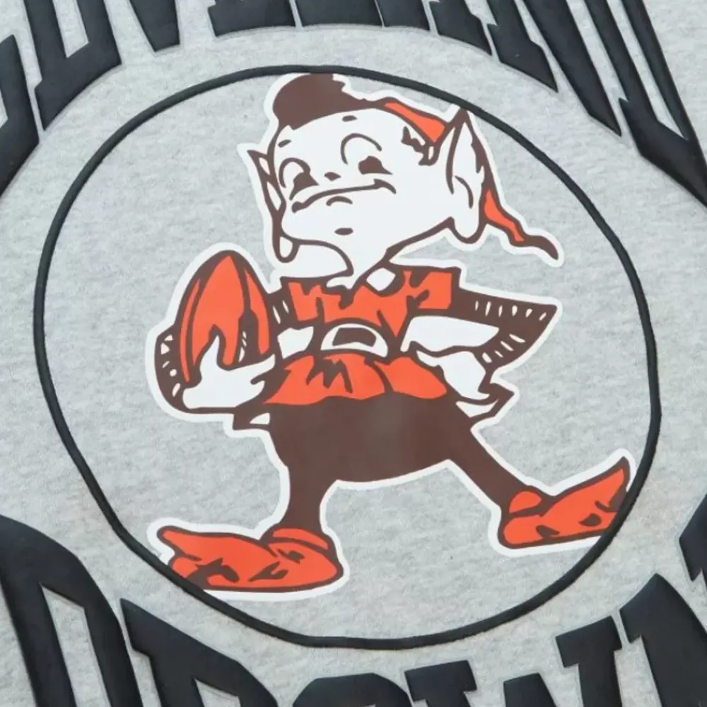 Apparel Mitchell & Ness Hoodies & Sweatshirts-Women'S Logo Lt Crew 3.0 Cleveland Browns