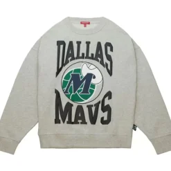 Apparel Mitchell & Ness Hoodies & Sweatshirts-Women'S Logo Lt Crew 3.0 Dallas Mavericks