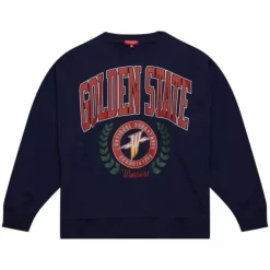 Apparel Mitchell & Ness Hoodies & Sweatshirts-Womens Logo Lt Crew 2.0 Golden State Warriors