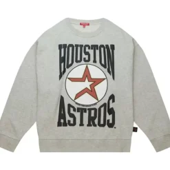 Apparel Mitchell & Ness Hoodies & Sweatshirts-Women'S Logo Lt Crew 3.0 Houston Astros