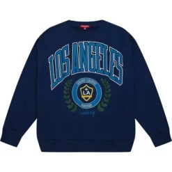 Apparel Mitchell & Ness Hoodies & Sweatshirts-Womens Logo Lt Crew 2.0 Los Angeles Galaxy