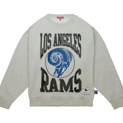Apparel Mitchell & Ness Hoodies & Sweatshirts-Women'S Logo Lt Crew 3.0 Los Angeles Rams
