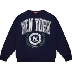 Apparel Mitchell & Ness Hoodies & Sweatshirts-Womens Logo Lt Crew 2.0 New York Yankees