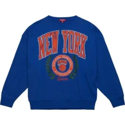 Apparel Mitchell & Ness Hoodies & Sweatshirts-Womens Logo Lt Crew 2.0 New York Knicks