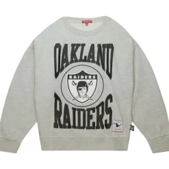 Apparel Mitchell & Ness Hoodies & Sweatshirts-Women'S Logo Lt Crew 3.0 Oakland Raiders