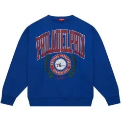 Apparel Mitchell & Ness Hoodies & Sweatshirts-Womens Logo Lt Crew 2.0 Philadelphia 76Ers