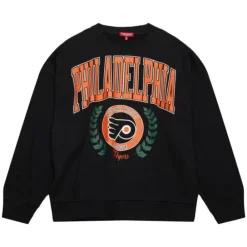 Apparel Mitchell & Ness Hoodies & Sweatshirts-Womens Logo Lt Crew 2.0 Philadelphia Flyers