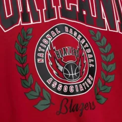 Apparel Mitchell & Ness Hoodies & Sweatshirts-Womens Logo Lt Crew 2.0 Portland Trail Blazers