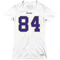 Apparel Mitchell & Ness T-Shirts & Tops-Womens Name & Number Tee Minnesota Vikings Randy Moss