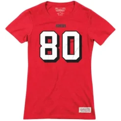 Apparel Mitchell & Ness T-Shirts & Tops-Womens Name & Number Tee San Francisco 49Ers Jerry Rice