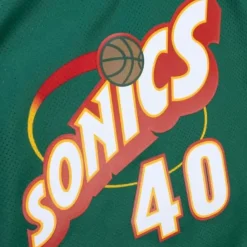 Apparel Mitchell & Ness T-Shirts & Tops-Womens N&N Crop Tank Seattle Supersonics 1995 Shawn Kemp