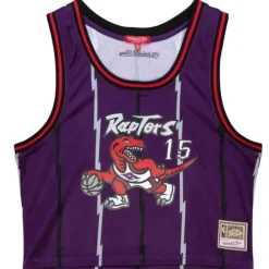 Apparel Mitchell & Ness T-Shirts & Tops-Womens N&N Crop Tank Toronto Raptors 1998 Vince Carter