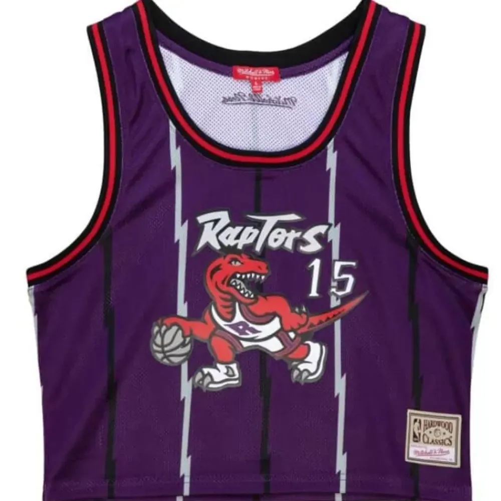Apparel Mitchell & Ness T-Shirts & Tops-Womens N&N Crop Tank Toronto Raptors 1998 Vince Carter