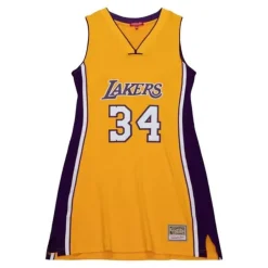 Apparel Mitchell & Ness T-Shirts & Tops-Womens N&N Jersey Dress Los Angeles Lakers 1999 Shaquille O'Neal