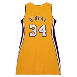 Apparel Mitchell & Ness T-Shirts & Tops-Womens N&N Jersey Dress Los Angeles Lakers 1999 Shaquille O'Neal