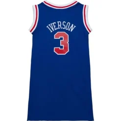 Apparel Mitchell & Ness T-Shirts & Tops-Womens N&N Jersey Dress Philadelphia 76Ers 1996 Allen Iverson