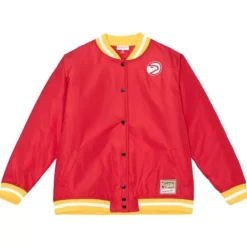 Apparel Mitchell & Ness Jackets & Outerwear-Womens Puffer Jacket Atlanta Hawks