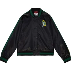 Apparel Mitchell & Ness Jackets & Outerwear-Women'S Raglan Satin Jacket Green Bay Packers