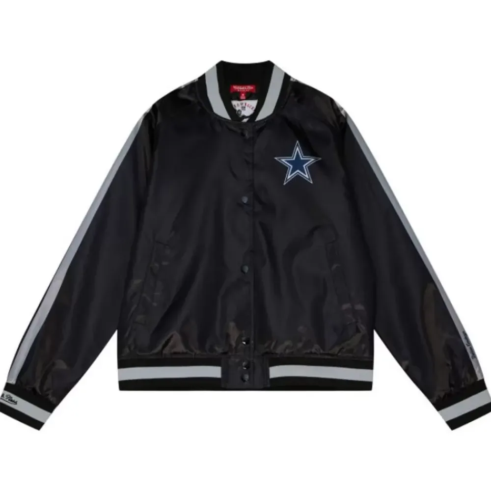 Apparel Mitchell & Ness Jackets & Outerwear-Women'S Raglan Satin Jacket Dallas Cowboys