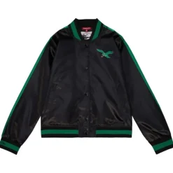 Apparel Mitchell & Ness Jackets & Outerwear-Women'S Raglan Satin Jacket Philadelphia Eagles