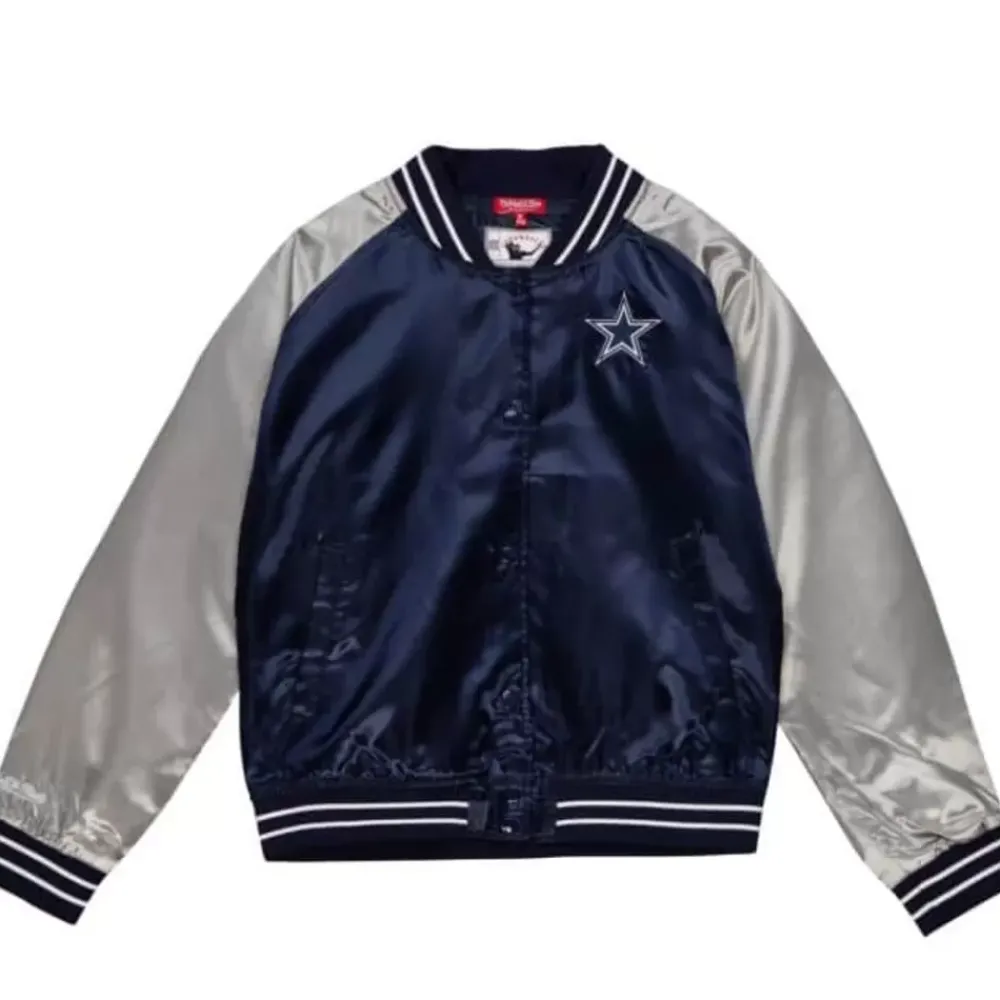 Apparel Mitchell & Ness Jackets & Outerwear-Women'S Satin Jacket 2.0 Dallas Cowboys
