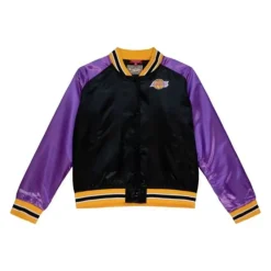 Apparel Mitchell & Ness Jackets & Outerwear-Womens Satin Jacket 2.0 Los Angeles Lakers