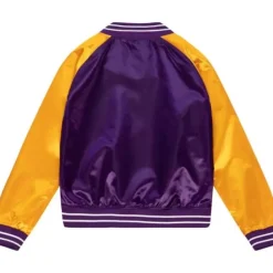 Apparel Mitchell & Ness Jackets & Outerwear-Womens Satin Jacket 2.0 Los Angeles Lakers