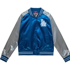 Apparel Mitchell & Ness Jackets & Outerwear-Womens Satin Jacket 2.0 Los Angeles Dodgers