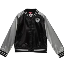 Apparel Mitchell & Ness Jackets & Outerwear-Women'S Satin Jacket 2.0 Oakland Raiders