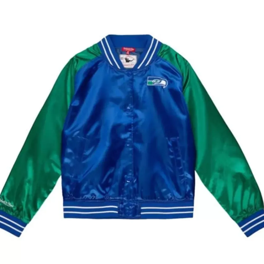 Apparel Mitchell & Ness Jackets & Outerwear-Women'S Satin Jacket 2.0 Seattle Seahawks