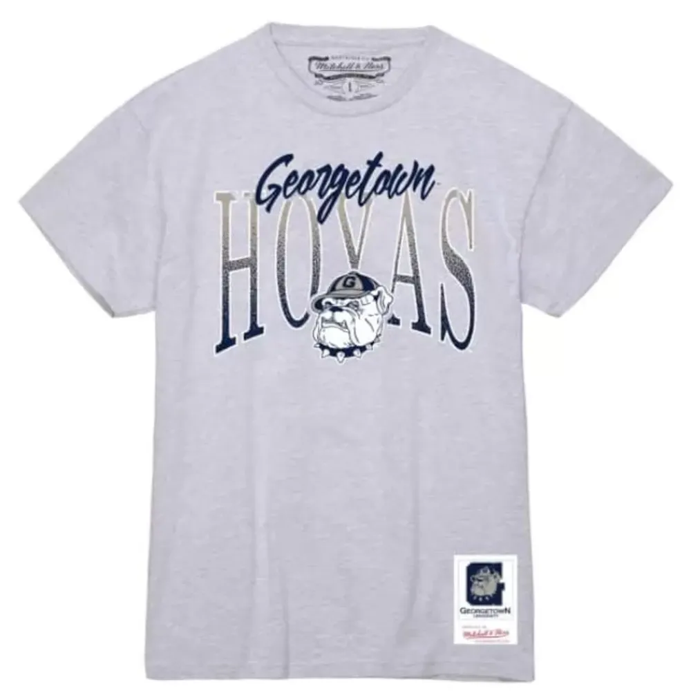 Apparel Mitchell & Ness T-Shirts & Tops-Women'S Script Arc Tee Georgetown University