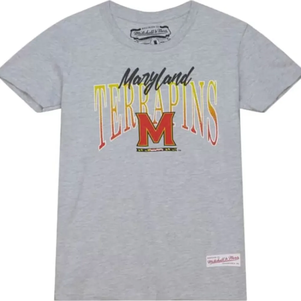 Apparel Mitchell & Ness T-Shirts & Tops-Women'S Script Arc Tee University Of Maryland