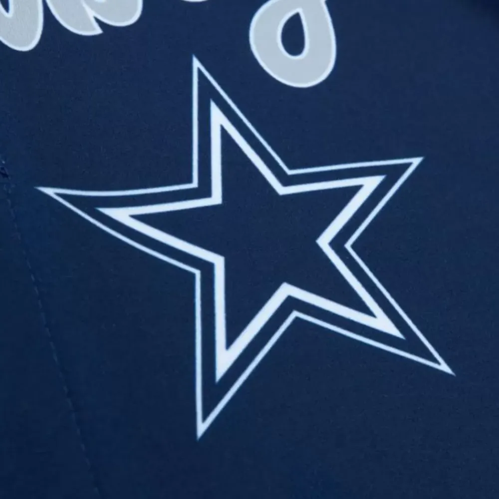 Apparel Mitchell & Ness T-Shirts & Tops-Women'S Ss Button Crop Dallas Cowboys