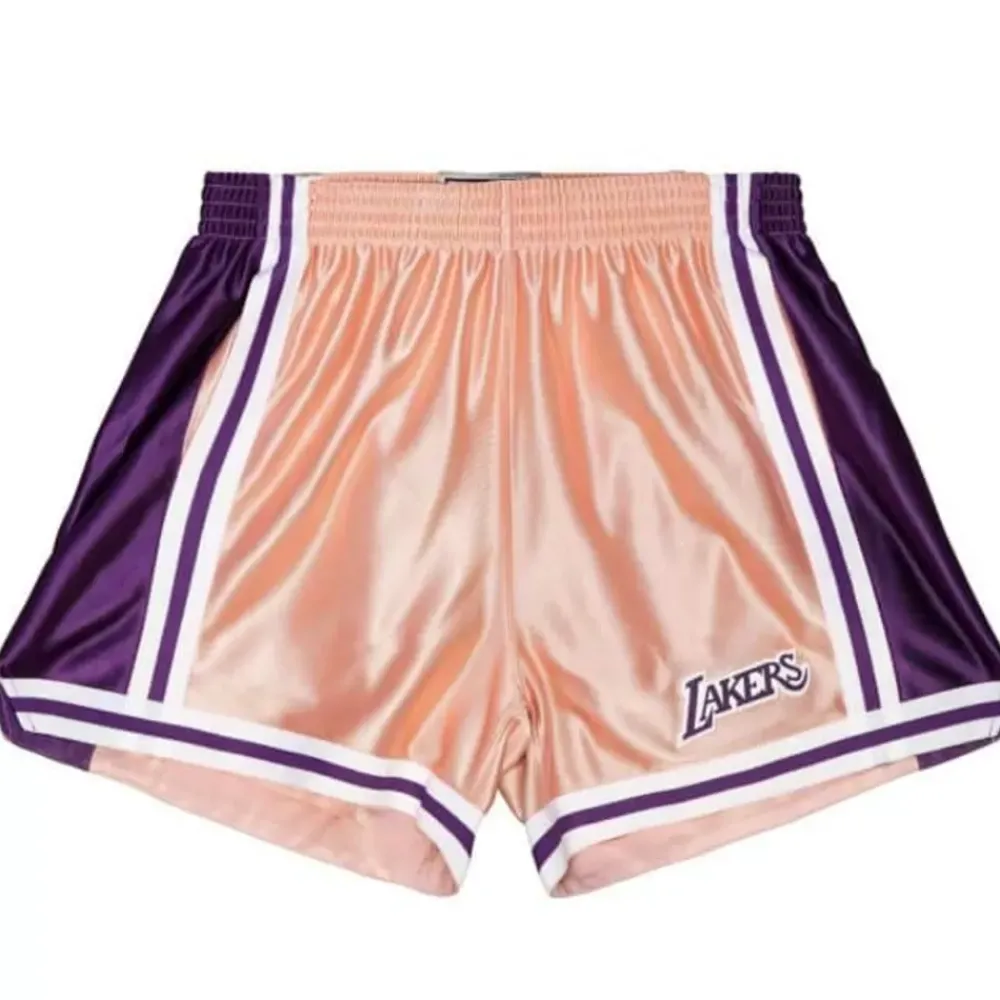 Apparel Mitchell & Ness Shorts-Womens 75Th Anniversary Rose Gold Shorts Los Angeles Lakers
