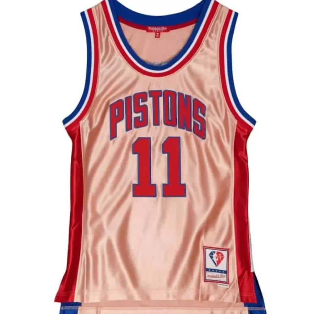Jerseys Mitchell & Ness -Womens 75Th Anniversary Rose Gold Swingman Isiah Thomas Detroit Pistons 1982-83 Jersey
