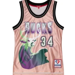Jerseys Mitchell & Ness -Womens 75Th Anniversary Rose Gold Swingman Ray Allen Milwaukee Bucks 1996-97 Jersey