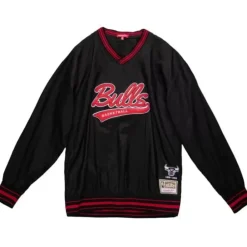 Apparel Mitchell & Ness T-Shirts & Tops-Women'S V-Neck Pullover Chicago Bulls