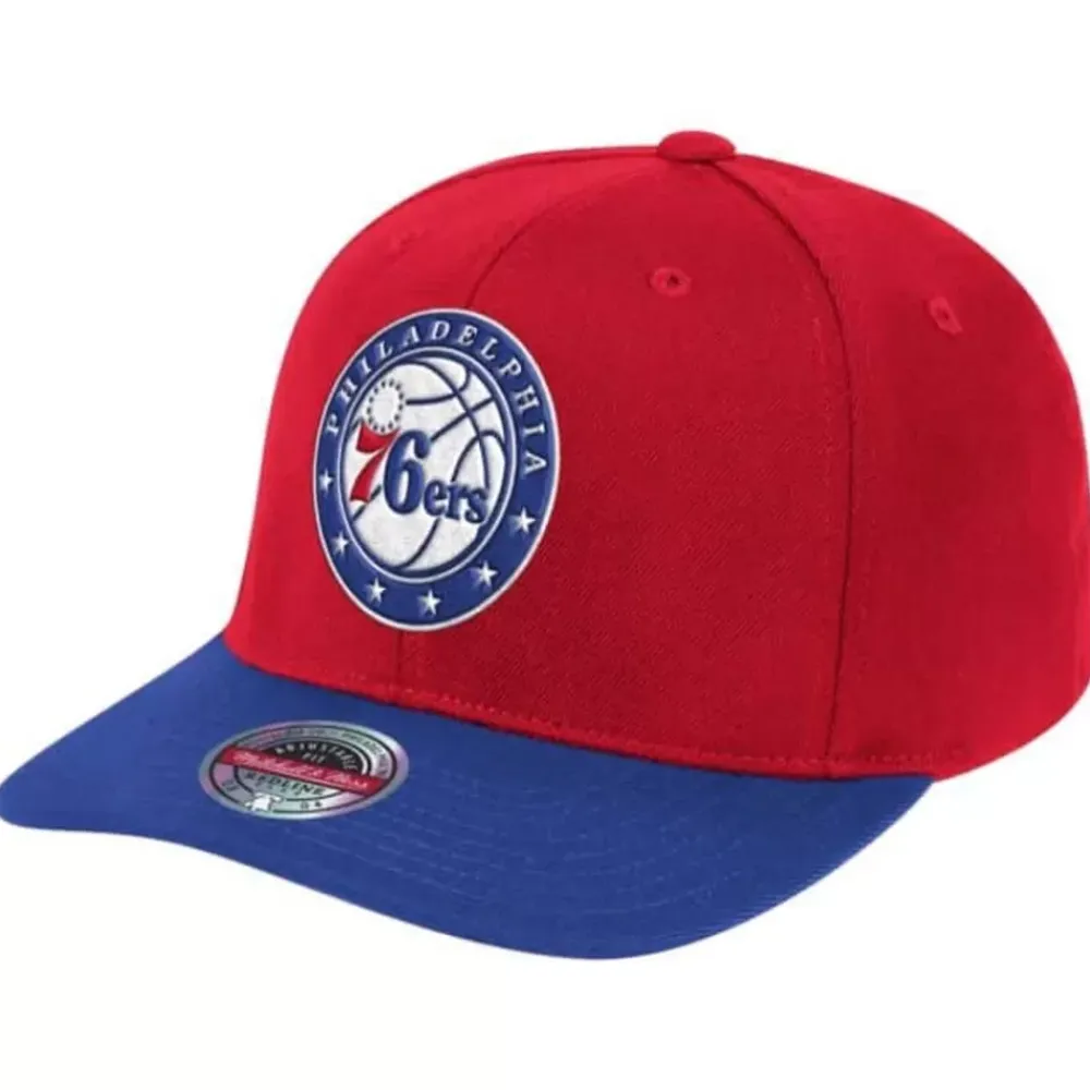 Headwear Mitchell & Ness -Wool 2 Tone Classic Red Snapback Philadelphia 76Ers