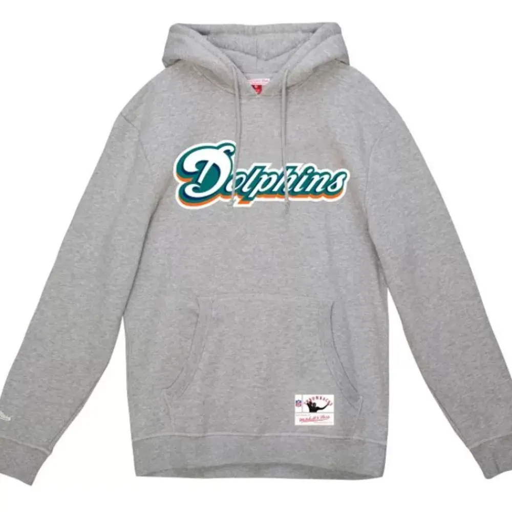 Apparel Mitchell & Ness Hoodies & Sweatshirts-Wordmark 2 Hoodie Miami Dolphins