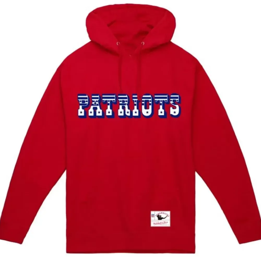 Apparel Mitchell & Ness Hoodies & Sweatshirts-Wordmark 1 Hoodie New England Patriots