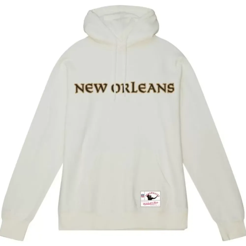 Apparel Mitchell & Ness Hoodies & Sweatshirts-Wordmark 1 Hoodie New Orleans Saints