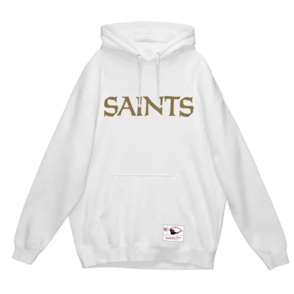 Apparel Mitchell & Ness Hoodies & Sweatshirts-Wordmark 2 Hoodie New Orleans Saints