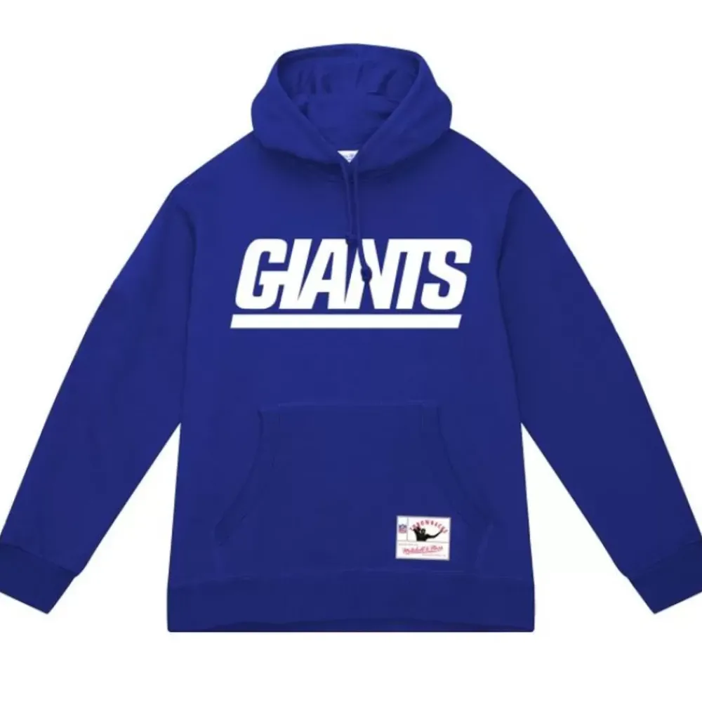 Apparel Mitchell & Ness Hoodies & Sweatshirts-Wordmark 1 Hoodie New York Giants