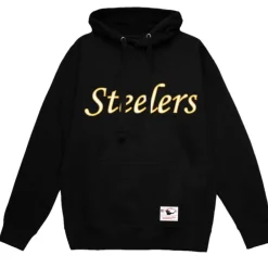 Apparel Mitchell & Ness Hoodies & Sweatshirts-Wordmark 1 Hoodie Pittsburgh Steelers